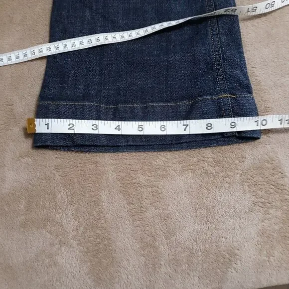 Y2K style dark wash sz 2 straight to flare leg vintage 90s 2000s Daisy Fuentes - Picture 8 of 9